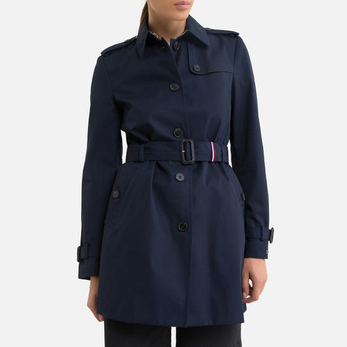 Trench Mezza Lunghezza Chiusura Con Bottoni, Mezza Stagione Donna Taglie XS - tommy hilfiger - Modalova