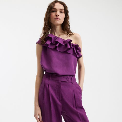 Top asimmetrico senza maniche con volant - LA REDOUTE COLLECTIONS - Modalova