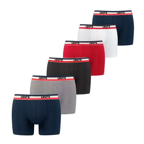 Confezione da 6 boxer in cotone tinta unita - LEVI'S - Modalova