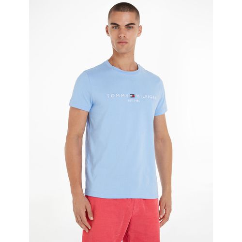 T-shirt Maniche Corte Girocollo Logo Ricamato Uomo Taglie L - tommy hilfiger - Modalova