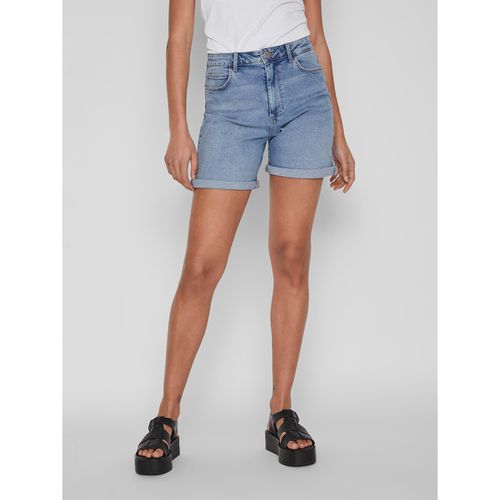 Shorts In Denim, Vita Alta Donna Taglie 34 (FR) - 38 (IT) - vila - Modalova