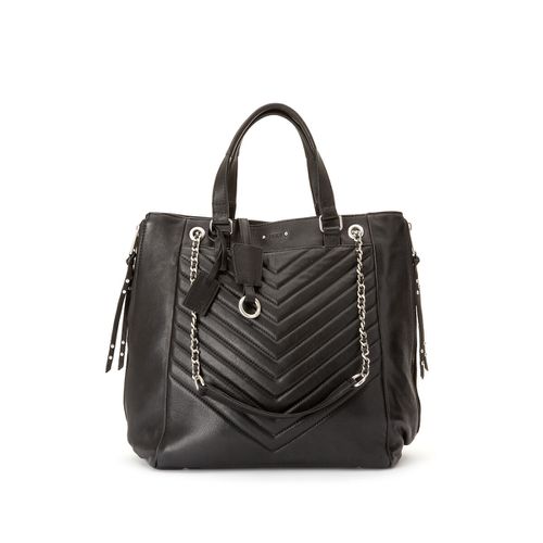 Borsa tote Le 1440 in pelle nera con trapuntatura chevron - IKKS - Modalova