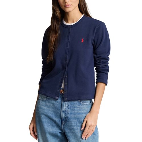 Cardigan Girocollo In Fine Maglia Donna Taglie S - polo ralph lauren - Modalova