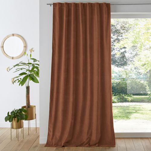 Tenda In Velluto Finitura Con Patte Nascoste, Velvet Taglie 180 x 135 cm - la redoute interieurs - Modalova