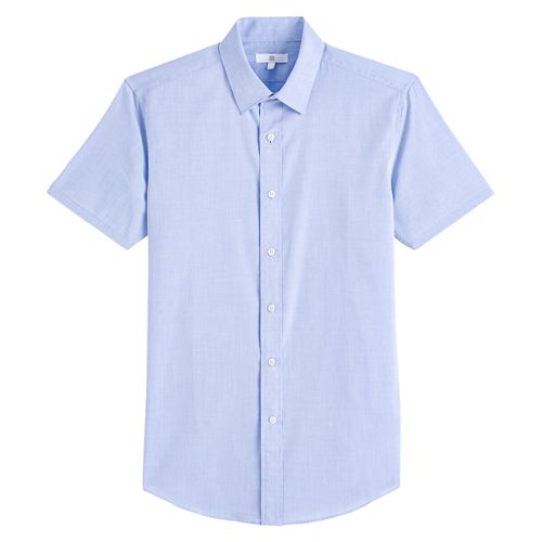 Camicia Dritta, Maniche Corte In Popeline Uomo Taglie M - la redoute collections - Modalova