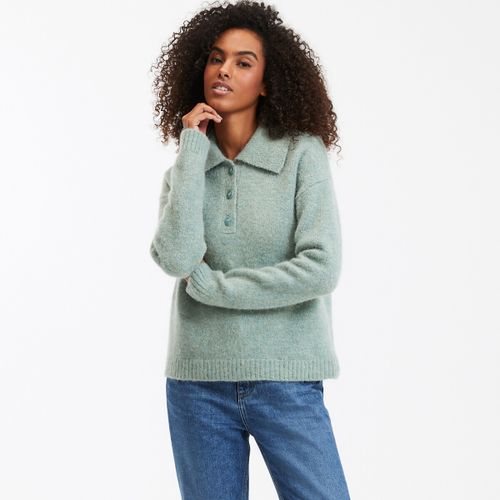 Maglione Collo Polo Maglia Lavorata Donna Taglie XS - la redoute collections - Modalova