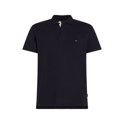 Polo dritta con patta logata - TOMMY HILFIGER - Modalova