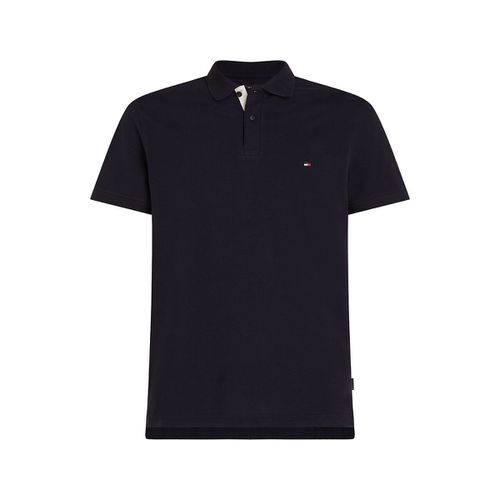 Polo dritta con patta logata - TOMMY HILFIGER - Modalova