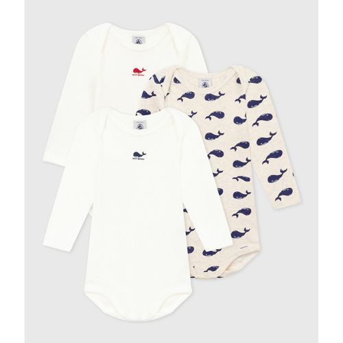 Confezione Da 3 Body Maniche Lunghe Taglie 12 mesi - 74 cm - petit bateau - Modalova