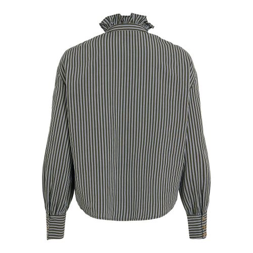 Striped Ruffled Collar Blouse - Vila - Modalova