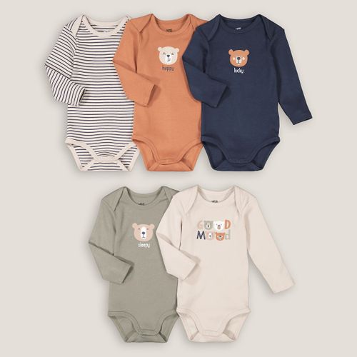 Confezione Da 5 Body A Maniche Lunghe Con Motivi Di Animali Taglie 1 mese - 54 cm - la redoute collections - Modalova