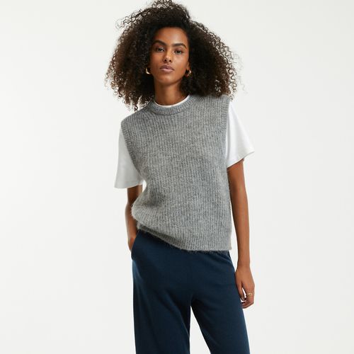 Maglione Senza Maniche Girocollo In Misto Alpaca - la redoute collections - Modalova