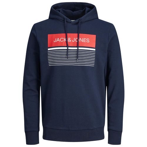 Felpa con cappuccio fantasia - JACK & JONES - Modalova