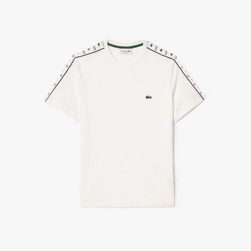 T-shirt Girocollo Con Bande Con Loghi Uomo Taglie XS - lacoste - Modalova