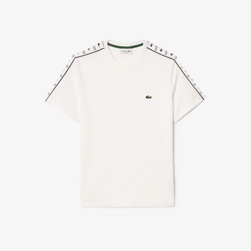 T-shirt Girocollo Con Bande Con Loghi Uomo Taglie XXL - lacoste - Modalova