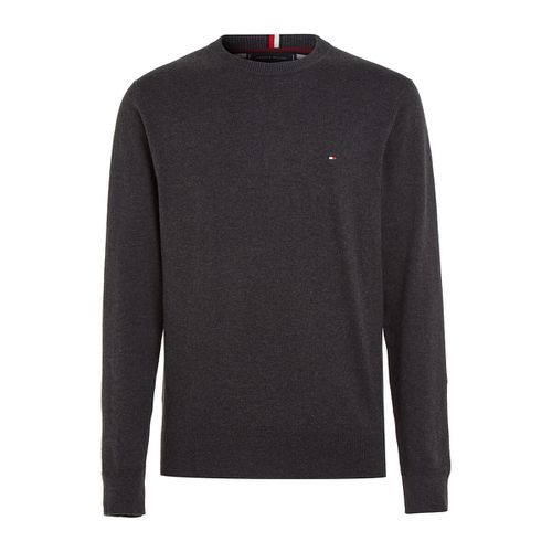 Pull girocollo in cotone pima e cachemire - TOMMY HILFIGER - Modalova