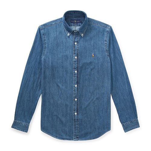 Camicia Slim In Denim Uomo Taglie L - polo ralph lauren - Modalova