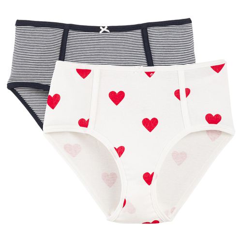 Confezione da 2 culotte alte in cotone - PETIT BATEAU - Modalova