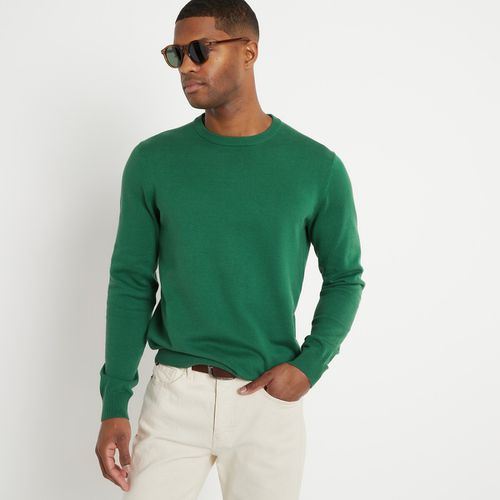 Maglione Girocollo In Maglia Fine Uomo Taglie XL - la redoute collections - Modalova