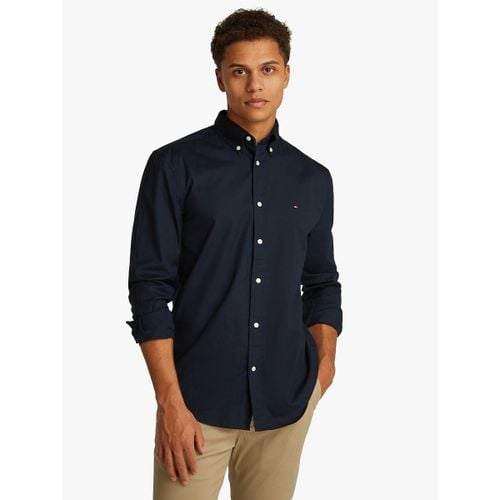 Camicia Flex In Popeline Uomo Taglie L - tommy hilfiger - Modalova