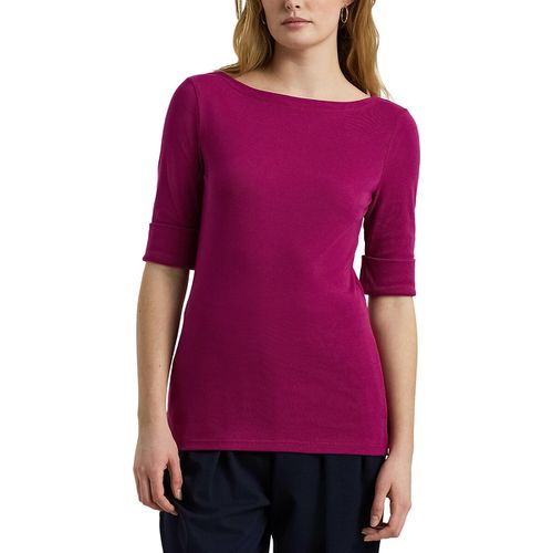 T-shirt Scollo A Barchetta Maniche Corte Judy Donna Taglie XS - lauren ralph lauren - Modalova