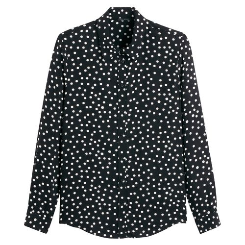 Camicia maniche lunghe a pois collo classico - IKKS - Modalova