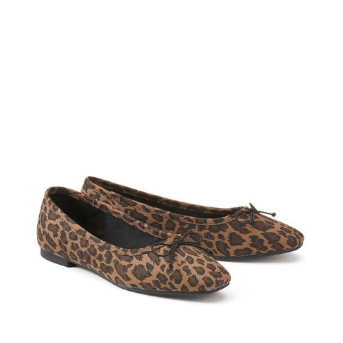 Ballerine tessuto stampa leopardata - LA REDOUTE COLLECTIONS - Modalova