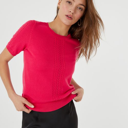 Maglione Girocollo, Maniche Corte Donna Taglie S - la redoute collections - Modalova