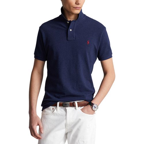 Polo Slim In Cotone Pony Player Ricamato Uomo Taglie L - polo ralph lauren - Modalova