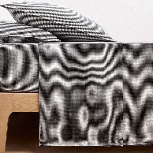 Lenzuolo Piatto Lino Lavato, Linot Carreaux Taglie 270 x 290 cm - la redoute interieurs - Modalova