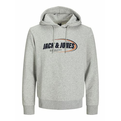 Felpa dritta con cappuccio e logo - JACK & JONES - Modalova