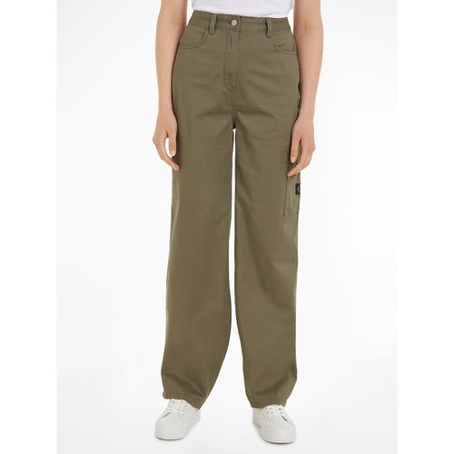 Pantaloni vita alta in twill - CALVIN KLEIN JEANS - Modalova