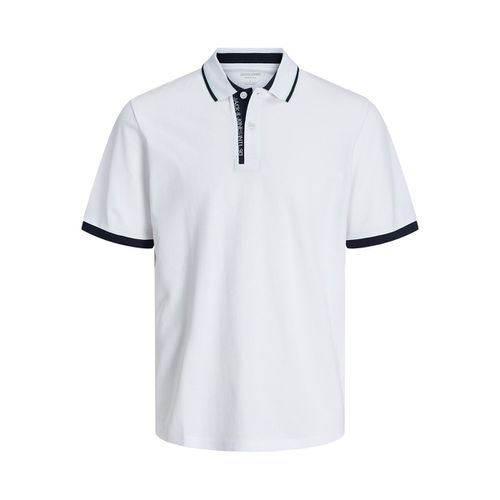 Polo tipped con logo al collo - JACK & JONES - Modalova