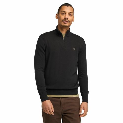 Pull Collo Con Cerniera In Cotone Regular Uomo Taglie S - timberland - Modalova