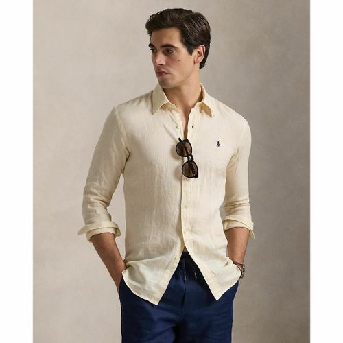 Camicia Slim Fit In Lino Uomo Taglie M - polo ralph lauren - Modalova