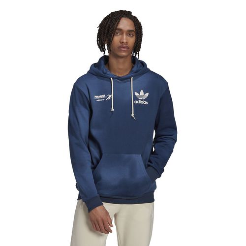 Felpa Con Cappuccio Piccolo Logo Uomo Taglie S - adidas originals - Modalova