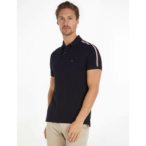 Polo dritta con spalle colorate - TOMMY HILFIGER - Modalova