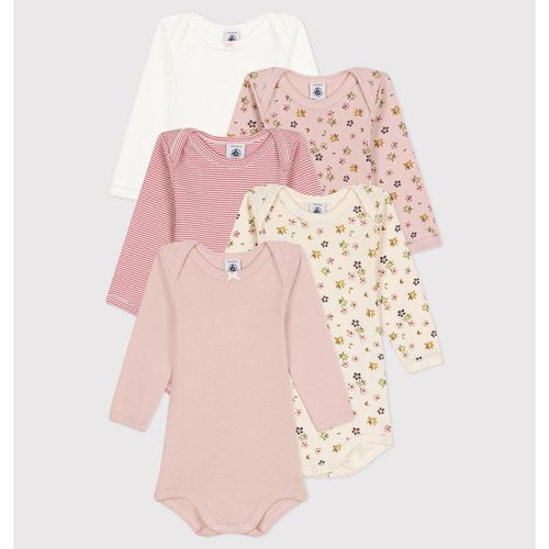 Confezione da 5 body a maniche lunghe - PETIT BATEAU - Modalova