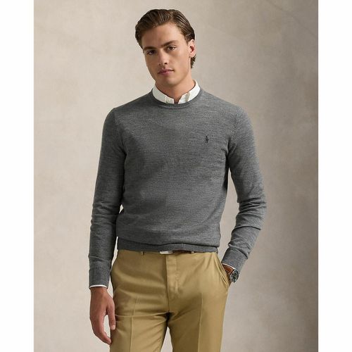 Maglione Girocollo In Lana Merino Uomo Taglie L - polo ralph lauren - Modalova