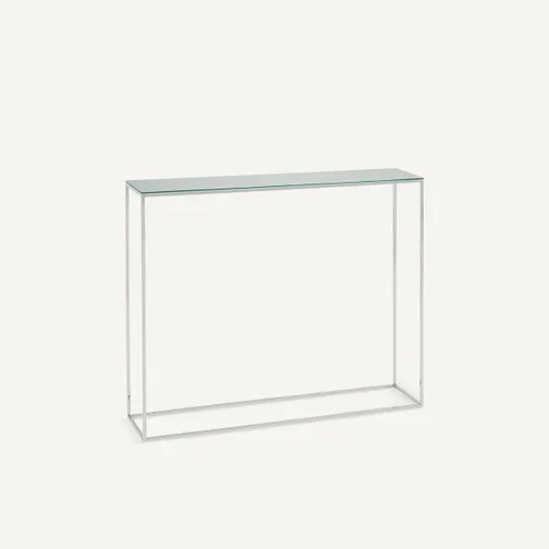 Mahaut Chrome-Plated Metal Mirrored Console Table - AM.PM - Modalova