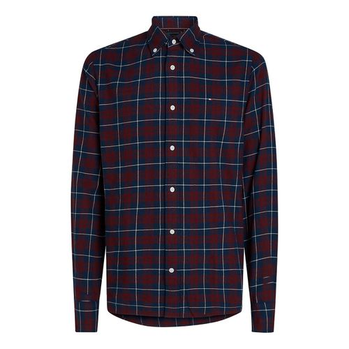 Camicia Tartan Effetto Flanella Al Tatto Uomo Taglie S - tommy hilfiger - Modalova