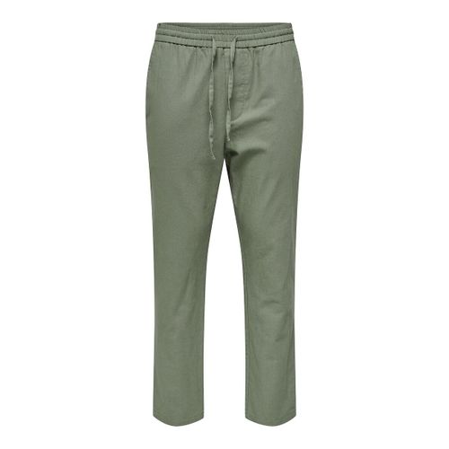 Pantaloni con coulisse cotone lino - ONLY & SONS - Modalova