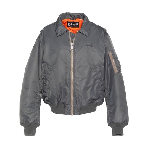 Ma-Pilot Unisex Oversized Detachable Collar Bomber Jacket - Schott - Modalova