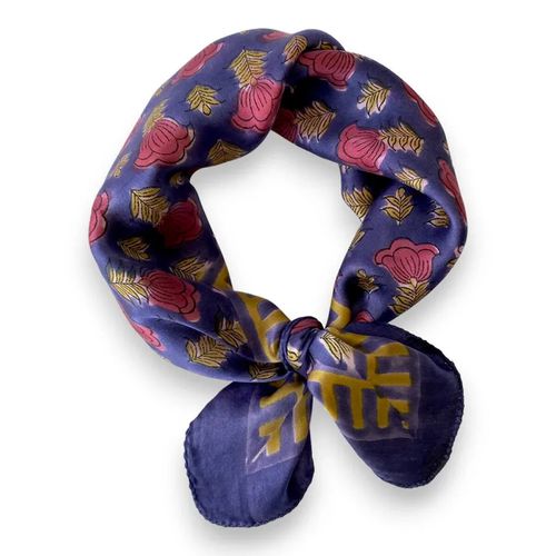 Piccolo Foulard Seta Manika Poppy Nuit - apaches collections - Modalova