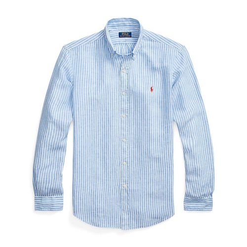 Camicia dritta a righe in lino - POLO RALPH LAUREN - Modalova