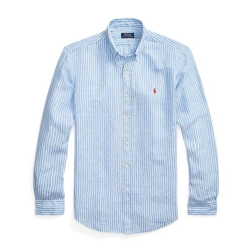 Camicia Dritta A Righe In Lino Uomo Taglie XXL - polo ralph lauren - Modalova