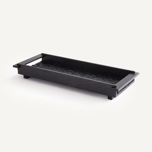 Azael Chiselled Solid Oak Rectangular Tray, Depth 18cm - AM.PM - Modalova