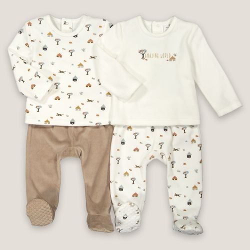 Confezione Da 2 Pigiama 2 Pezzi In Velluto Taglie 1 mese - 54 cm - la redoute collections - Modalova