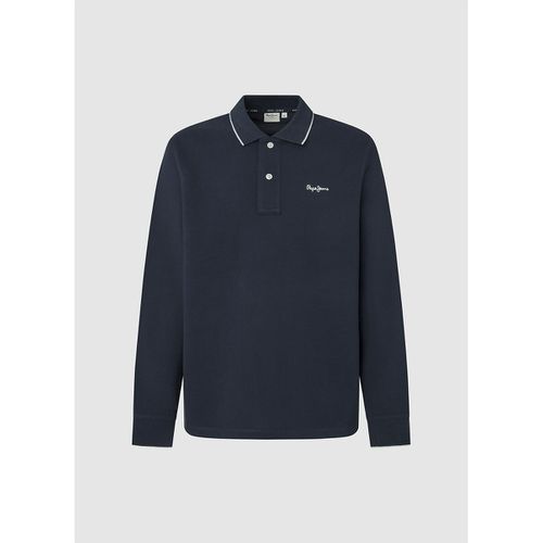 Polo Maniche Lunghe Collo A Contrasto Uomo Taglie M - pepe jeans - Modalova