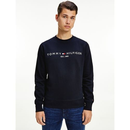 Felpa Scollo Rotondo Tommy Logo Uomo Taglie S - tommy hilfiger - Modalova